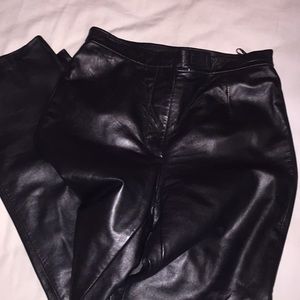 Genuine leather pants